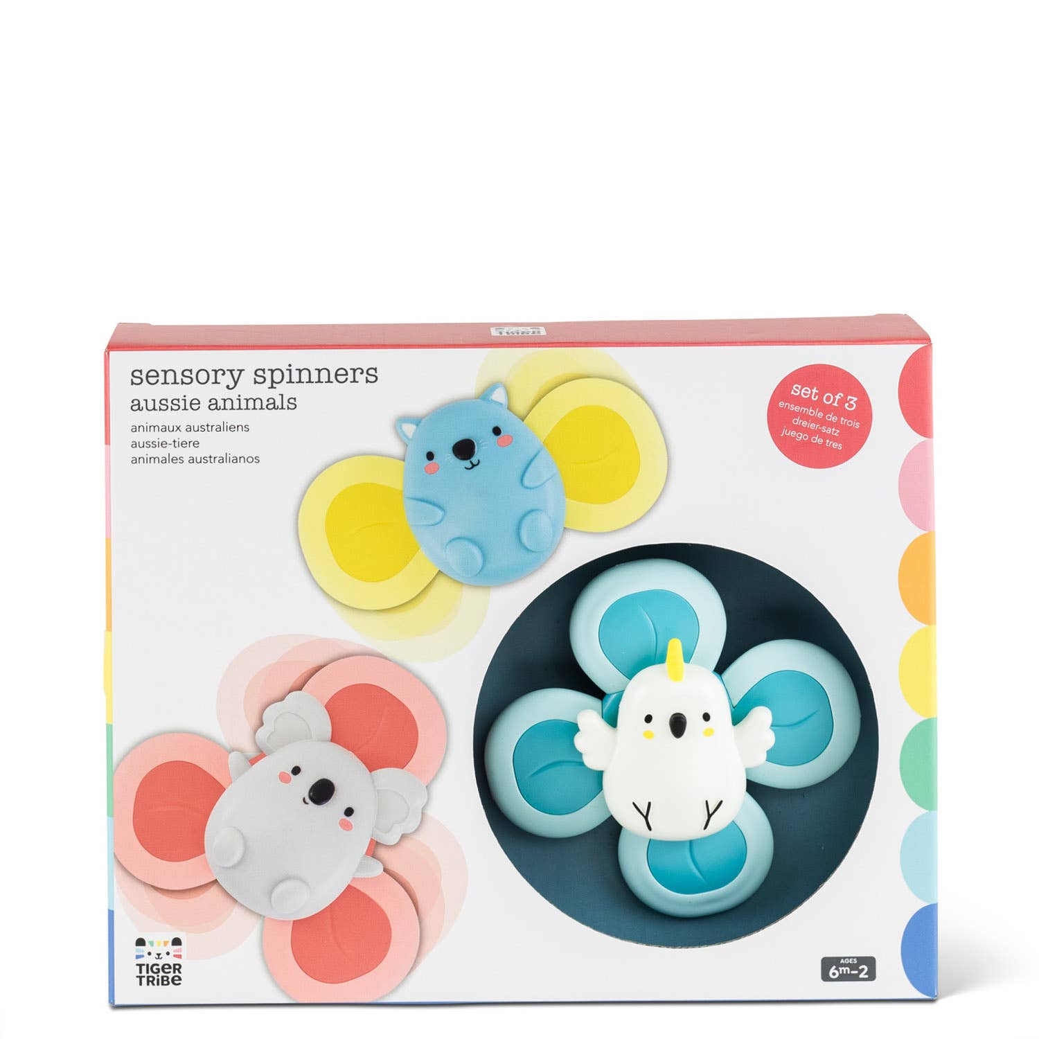 Tiger Tribe - Wholesale Bath Toy - Baby - Sensory Spinners - Aussie Animals1
