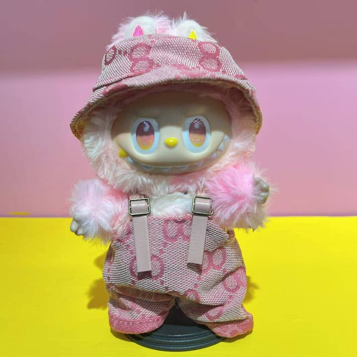 Conjunto Labubu - Mono Rosa Lujoso Con Sombrero para venta al por mayor de Bewaltz