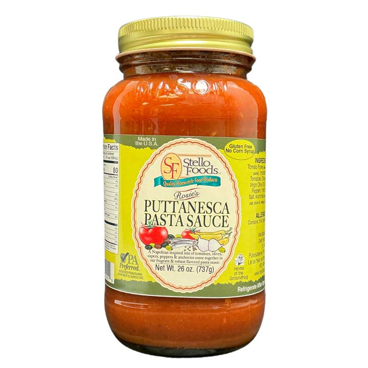 Stello Foods - Rosie's Puttanesca Pasta Sauce 26 oz for wholesale by Stello Foods, Inc.