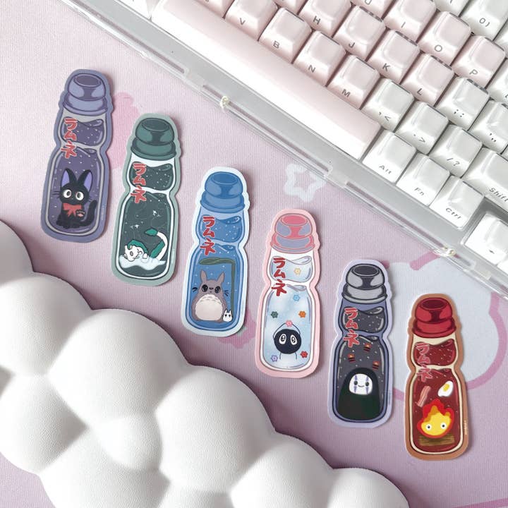 Ramune Stickers | Waterproof | Studio Ghibli Sticker for wholesale by Cloudpink Studio