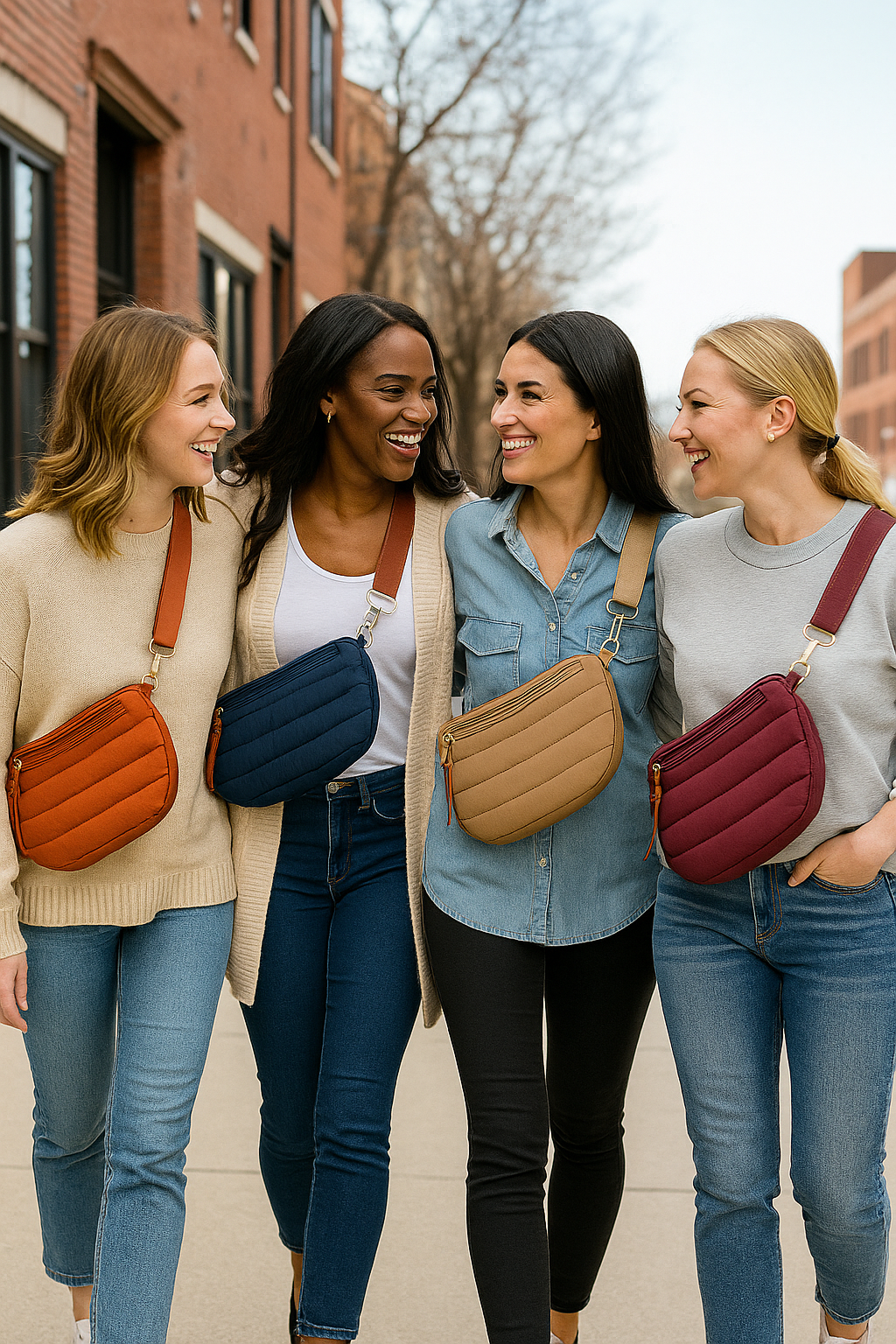 Thomas and Lee Company - Vente Sac ceinture – femme - Sac banane en nylon matelassé Addison8