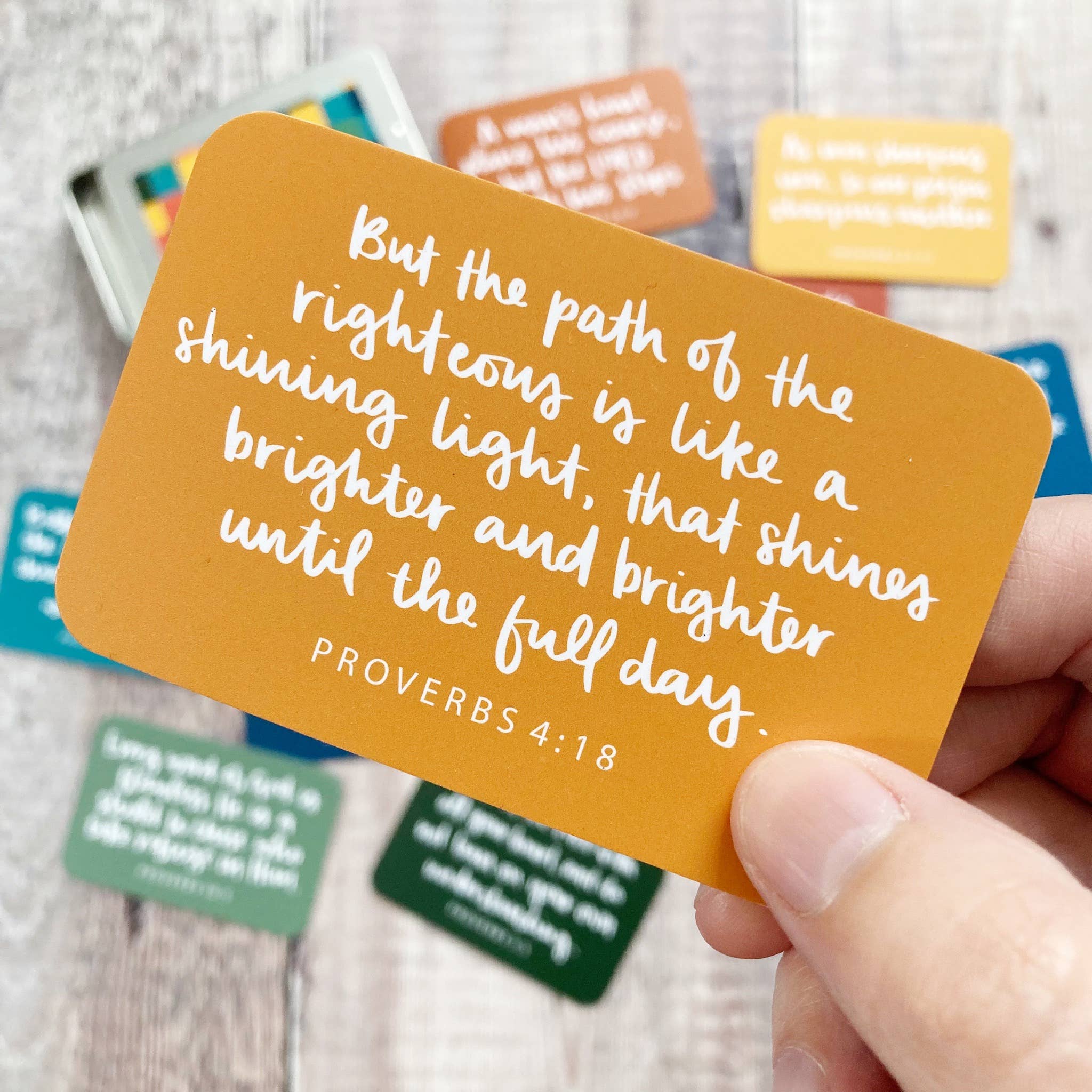 Hope and Ginger – wholesale Religious card – Proverbs in a Tin - 15 Hand-lettered Scripture Cards7