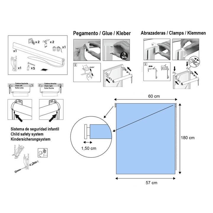 Flax Dracarys 100% Dracarys Easy Fix Opaque Roller Blind Without Drilling for wholesale on Faire3
