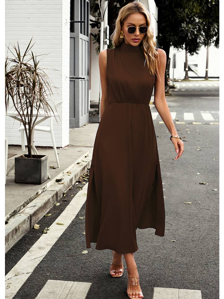YNIQUE - Wholesale Jurk - Dames - Effen maxi-zomerjurk met gesmokte tankjurk voor dames, mouwloos