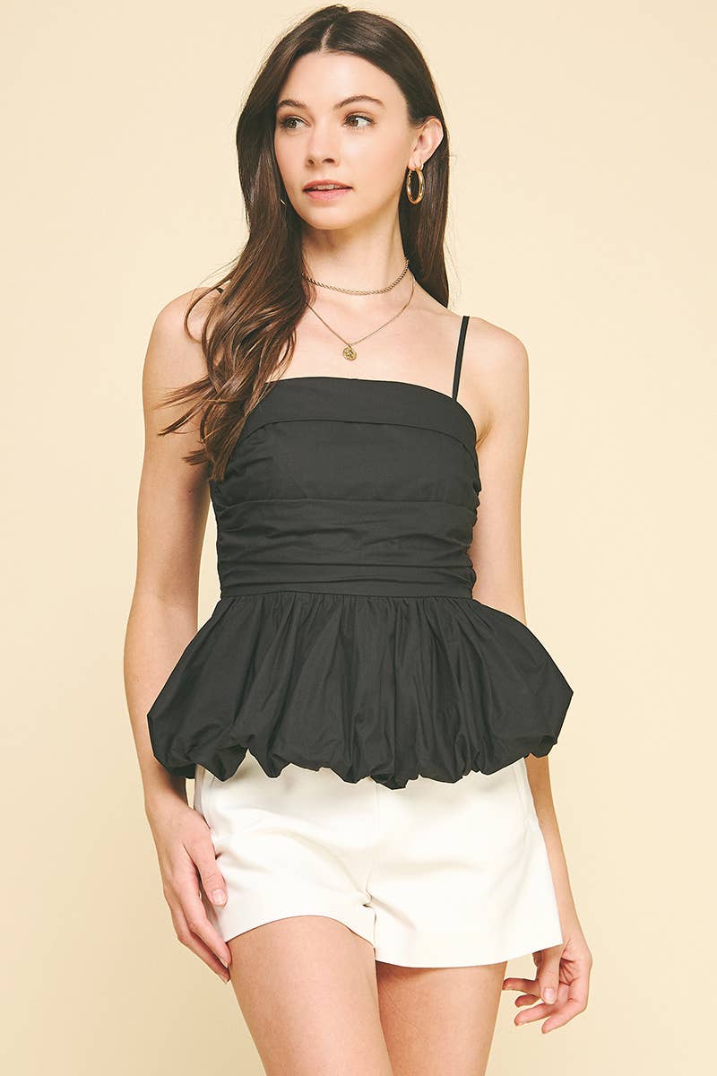 PINCH - Wholesale Blouse - Women's - BUBBLED HEM SLEEVELESS TOP - 6072T17