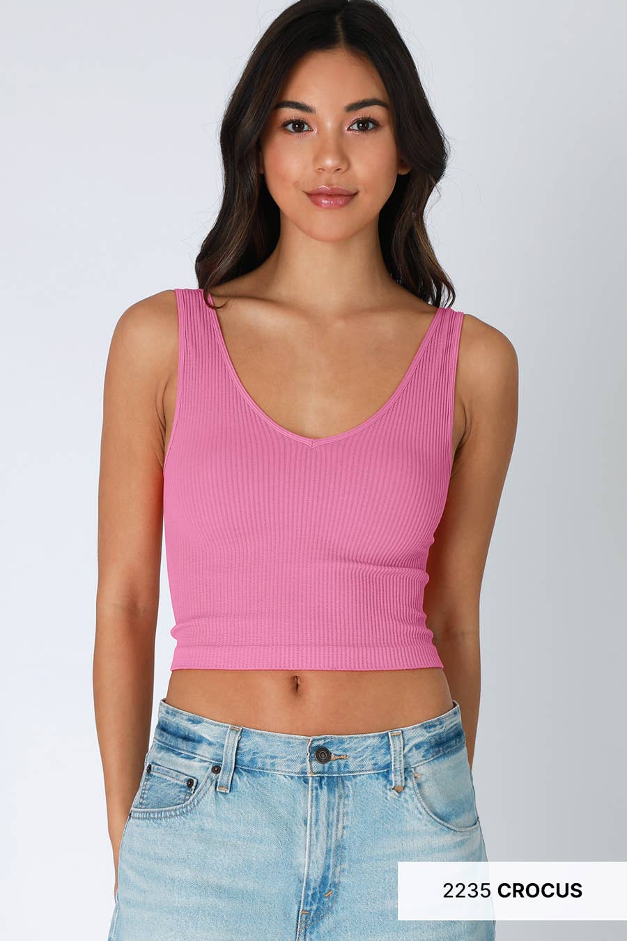 NIKIBIKI - Wholesale Knit Top - Women's - NS7575 - V Neck Ribbed Crop Top9