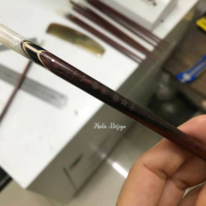 Hala Design - Wholesale Chopsticks - Personalized Japanese Rosewood Chopstick with Marble Tip