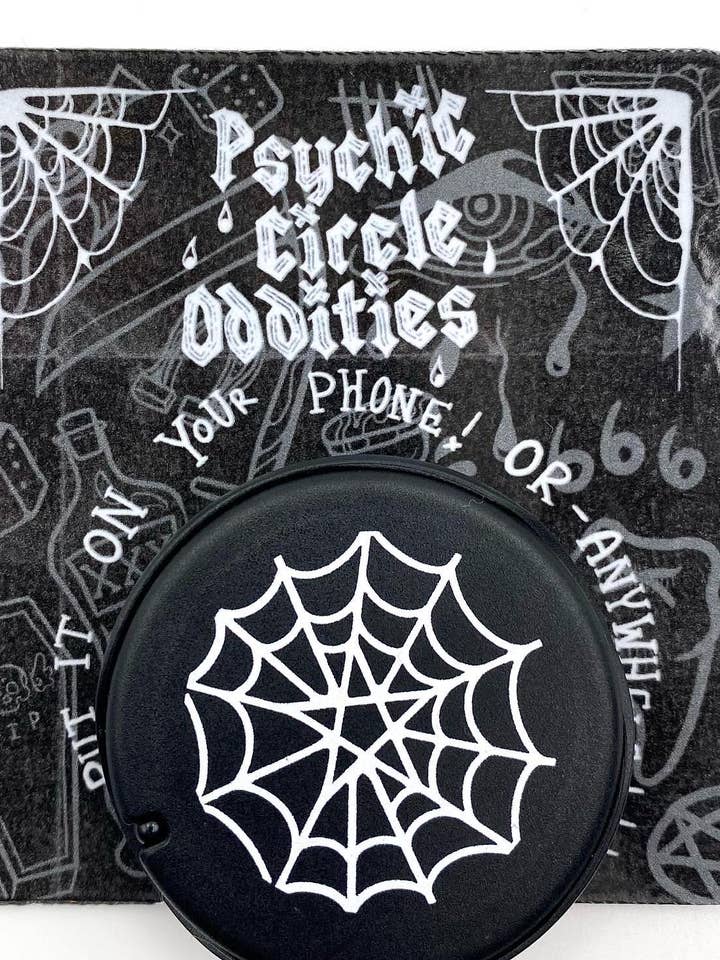 SWAPPABLE COMPACT MIRROR Spiders pentagram web official for wholesale by Psychic circle oddities