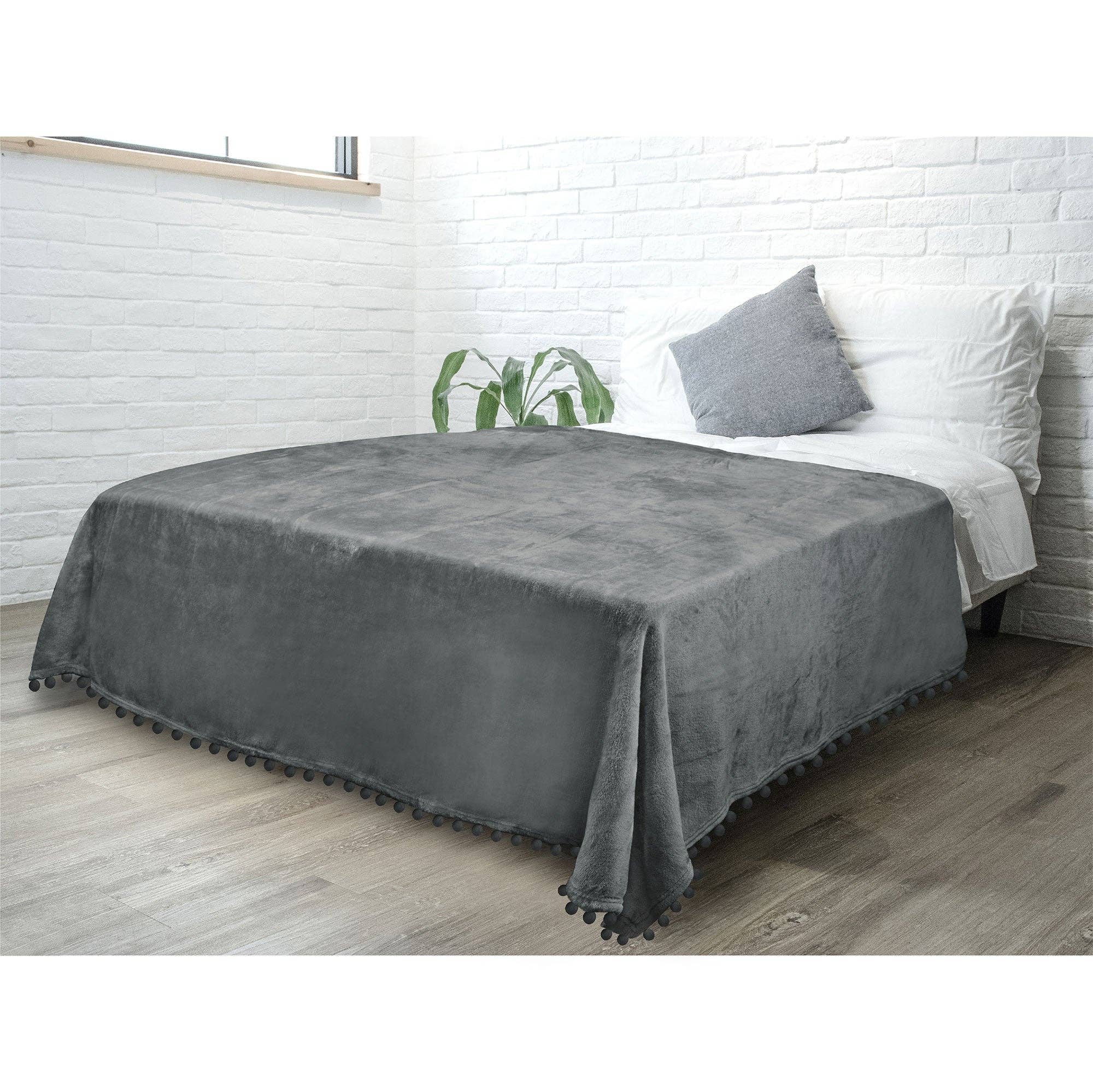 Pavilia – wholesale Prydnadsfilt – Filt med pompom-fransar83