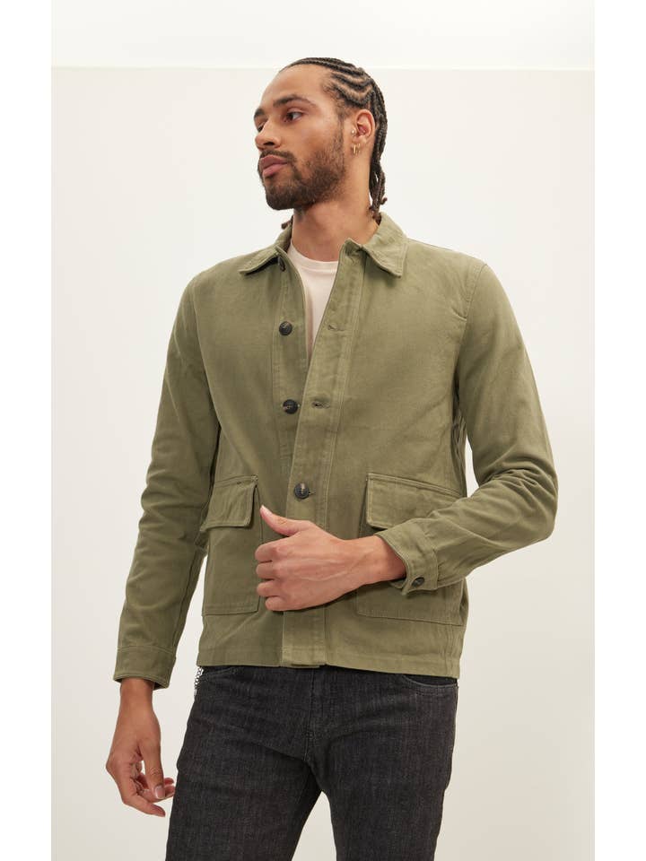 VERDE Giacca da lavoro da uomo in tela verde in vendita all'ingrosso su Faire3