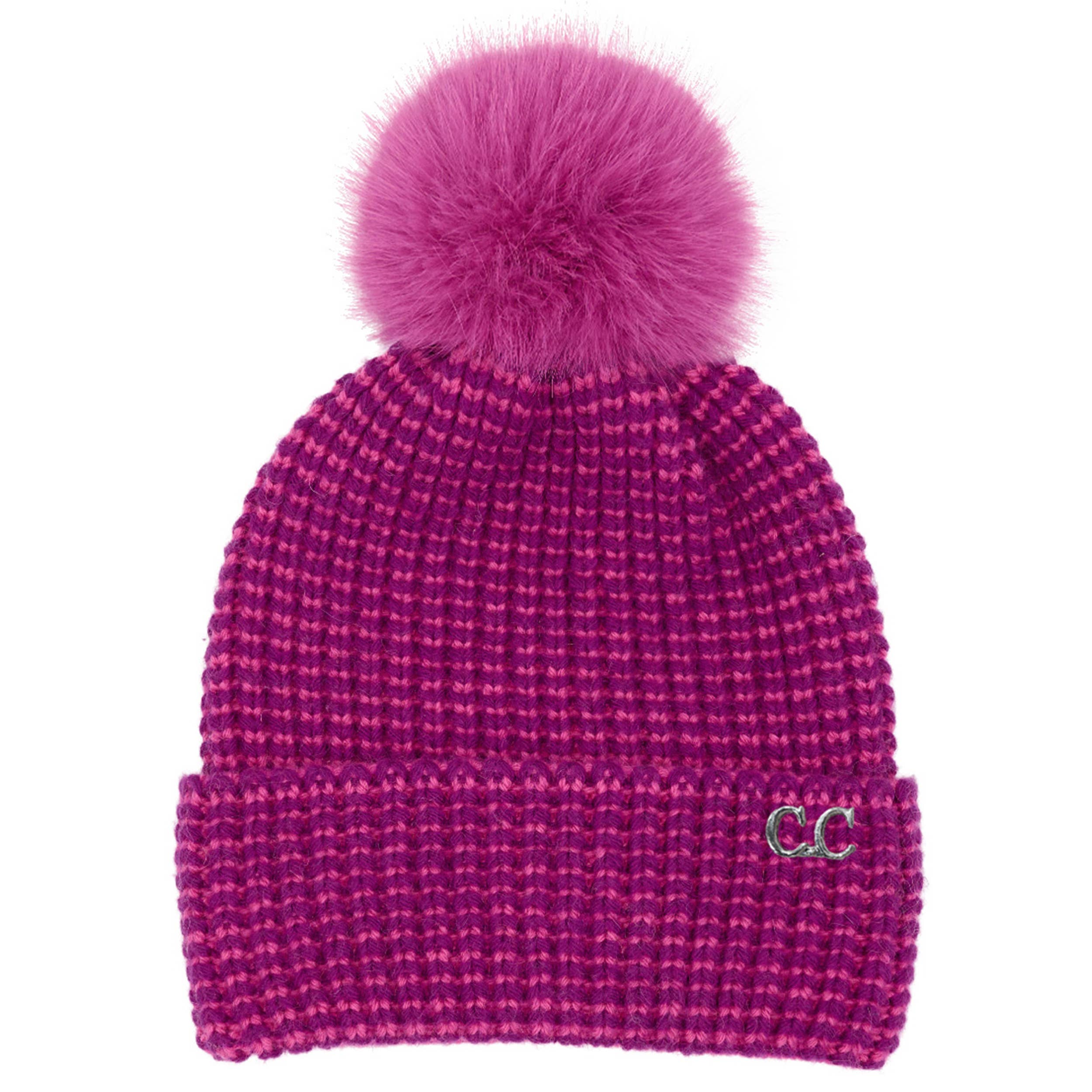 Hana – Engroshandel Beanie - Dame – C.C To-farvet Angora Manchet Beanie Vinterhat1