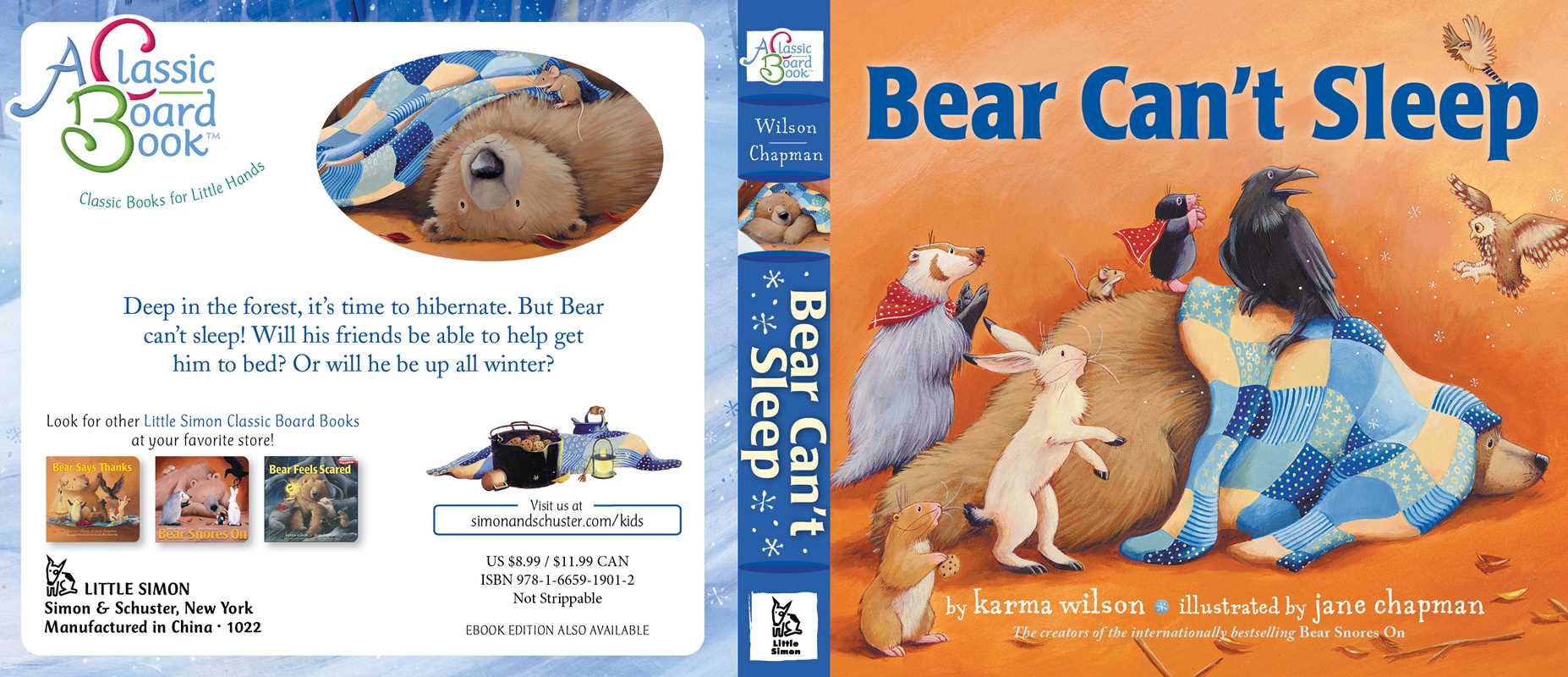 Simon & Schuster - Wholesale Baby & Toddler Book (0-2) - Bear Can't Sleep by Karma Wilson1