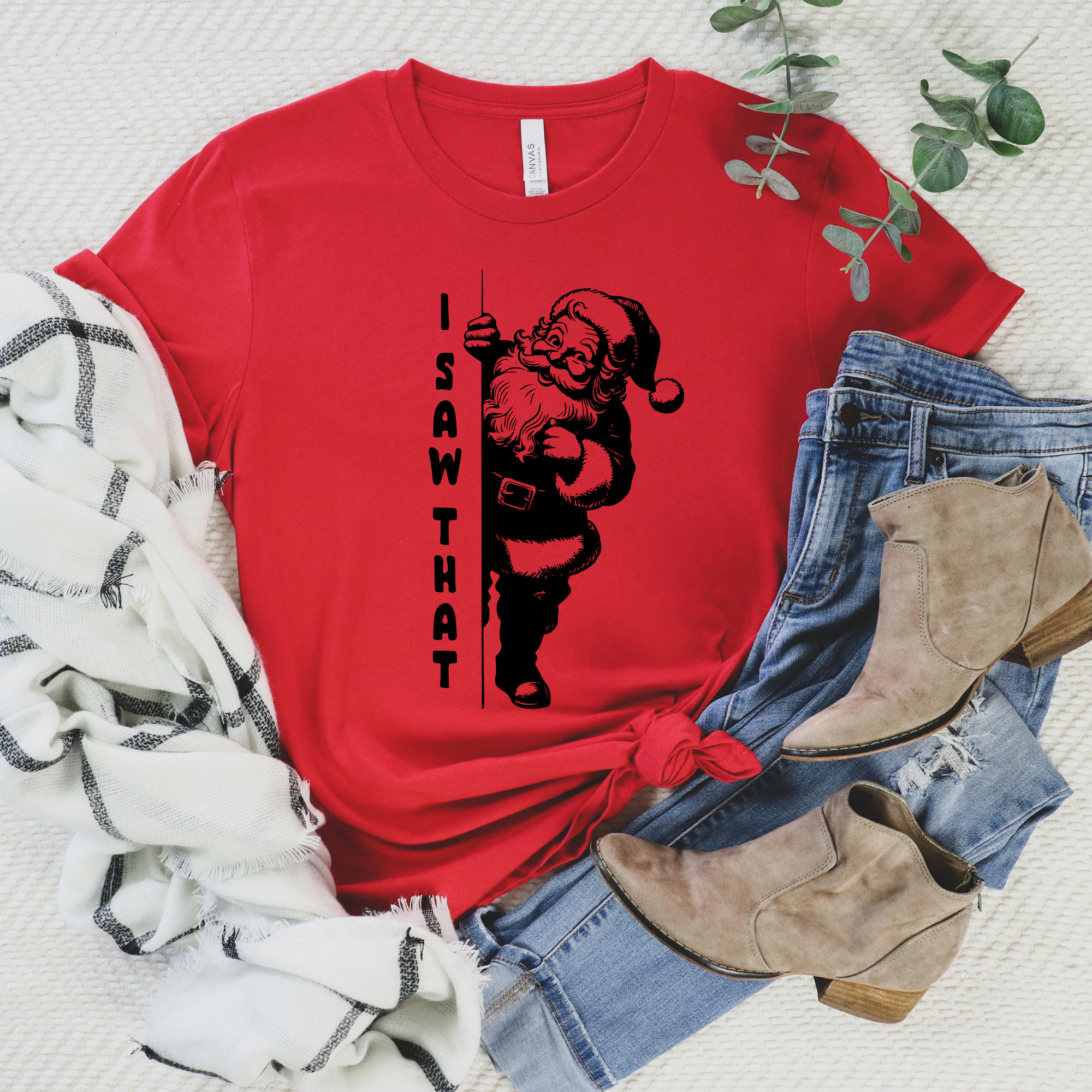 208T2.0 - Vendita all'ingrosso Maglietta serigrafata - Donna - Ho visto quella maglietta di Babbo Natale 3051