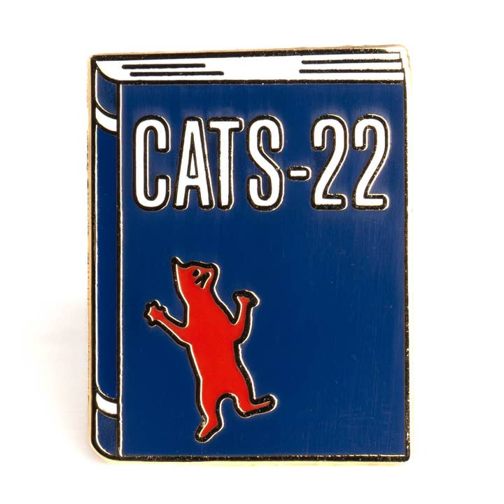 Broche en émail Cats-22 pour la vente par Bona Fide Bookworm