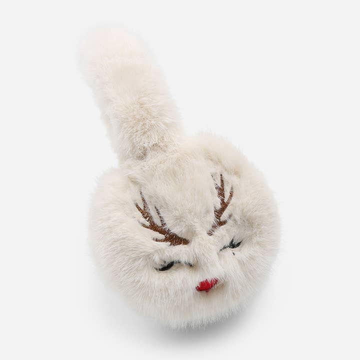 Sensibling Corp. - Wholesale Earwarmers / ear muffs – women's - Faux Fur Plush Reindeer Embroidered Earmuffs2