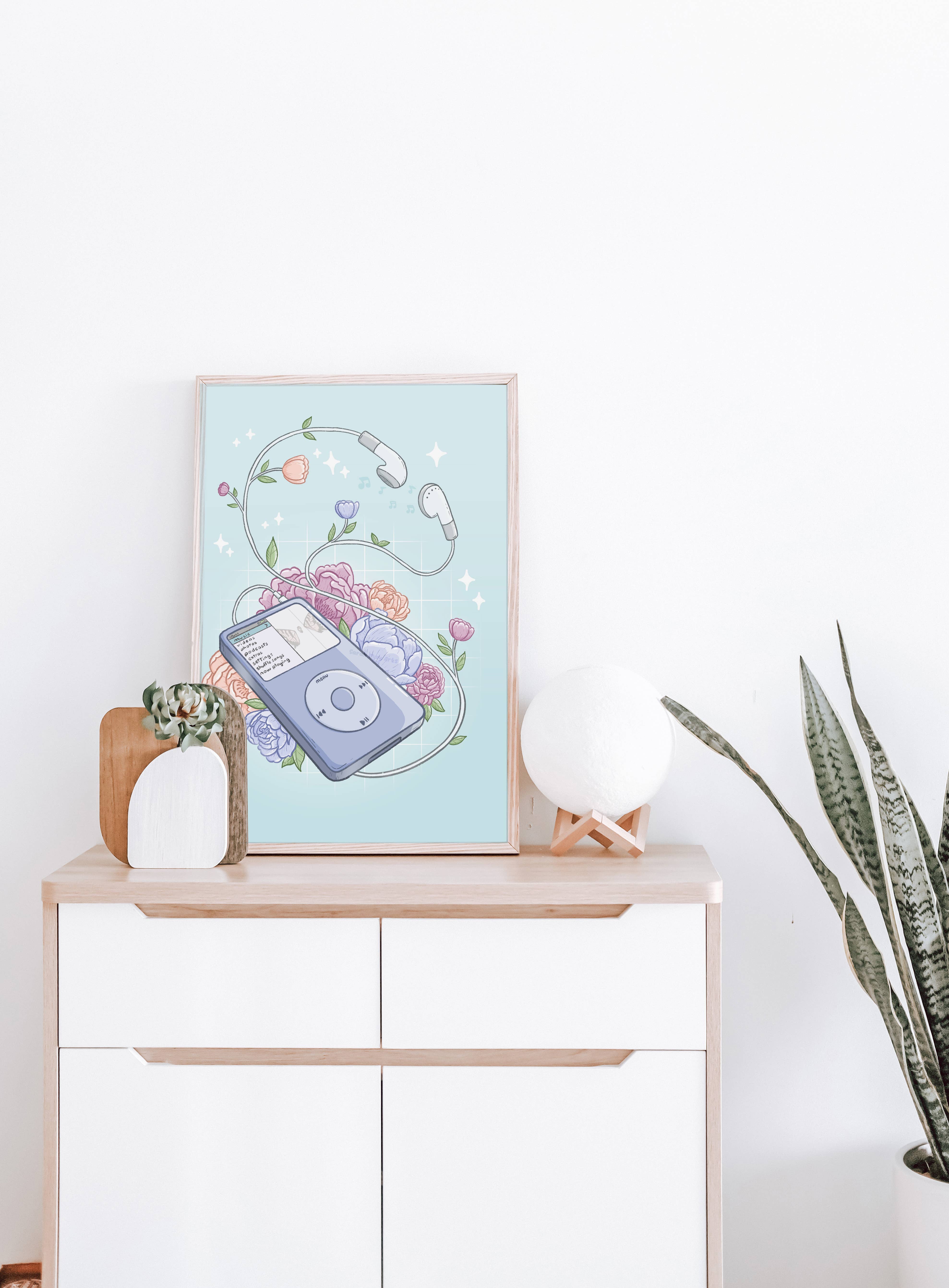 Sarah May Arts - Wholesale Art Print - iPod Classic Print | Retro Nostalgic Floral Art4