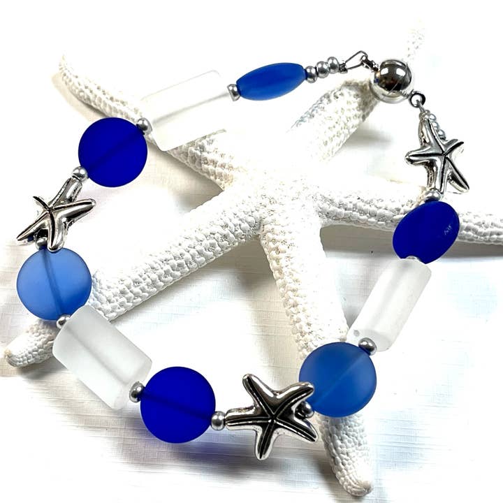 Devi Creations - Wholesale Charm/Dangle Bracelet - Sea Glass Starfish Magnetic Bracelet Assortment4