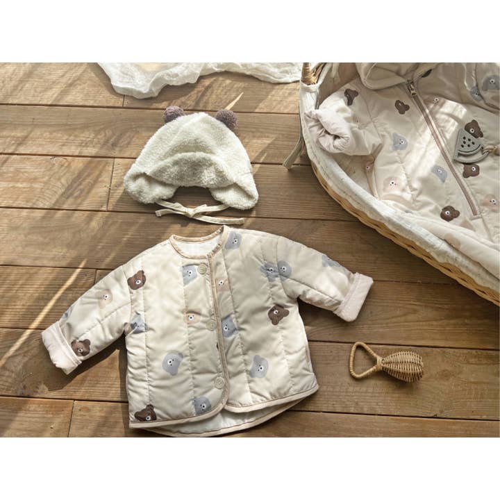 Cardigan Cappotto Invernale Unisex per Bambini con Testa di Orsetto a Maniche Lunghe e Spessore Aumentato per la vendita all'ingrosso da parte di MyKids-USA®