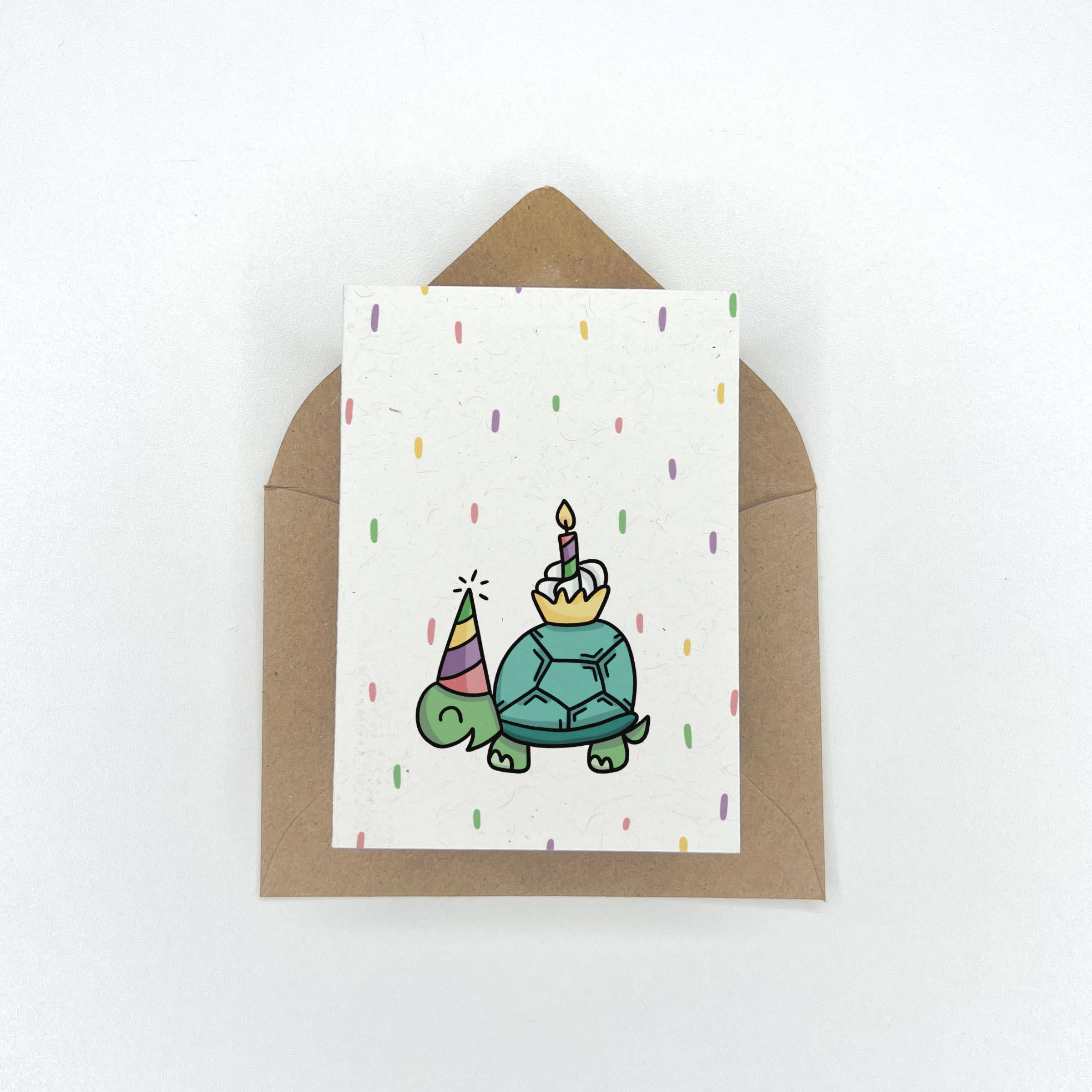 Lemon Doodle - Wholesale Birthday Card - Party Animals - Birthday Gift Enclosure Card (Turtle)3