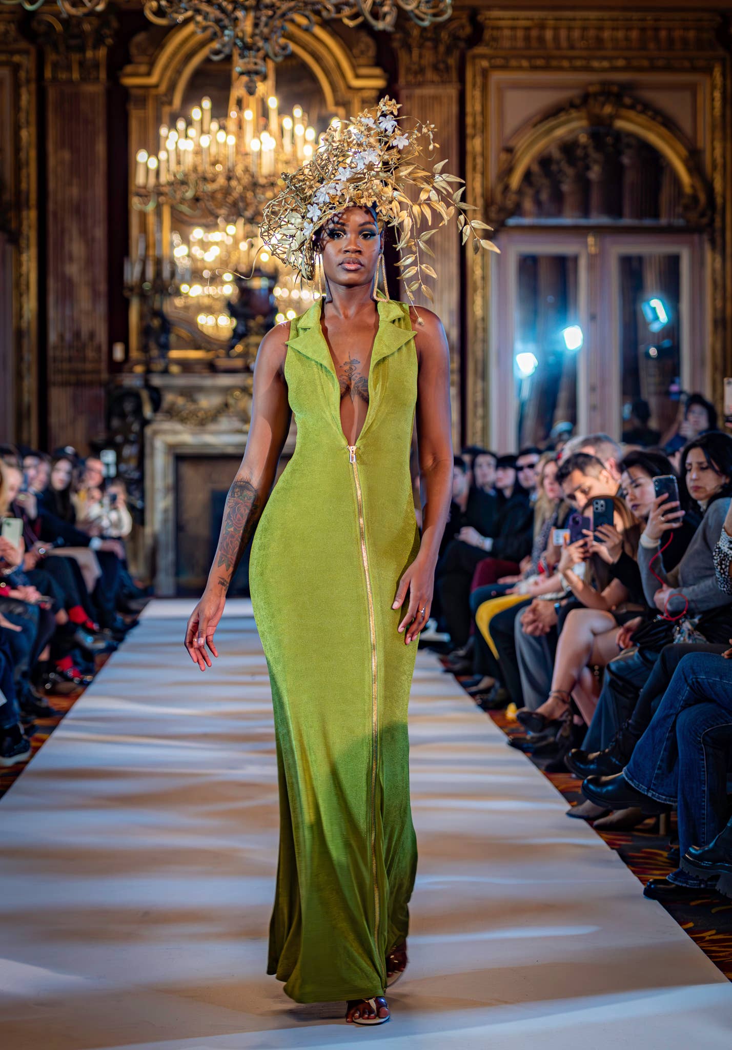 crimson green Bisa Dress  for wholesale on Faire1