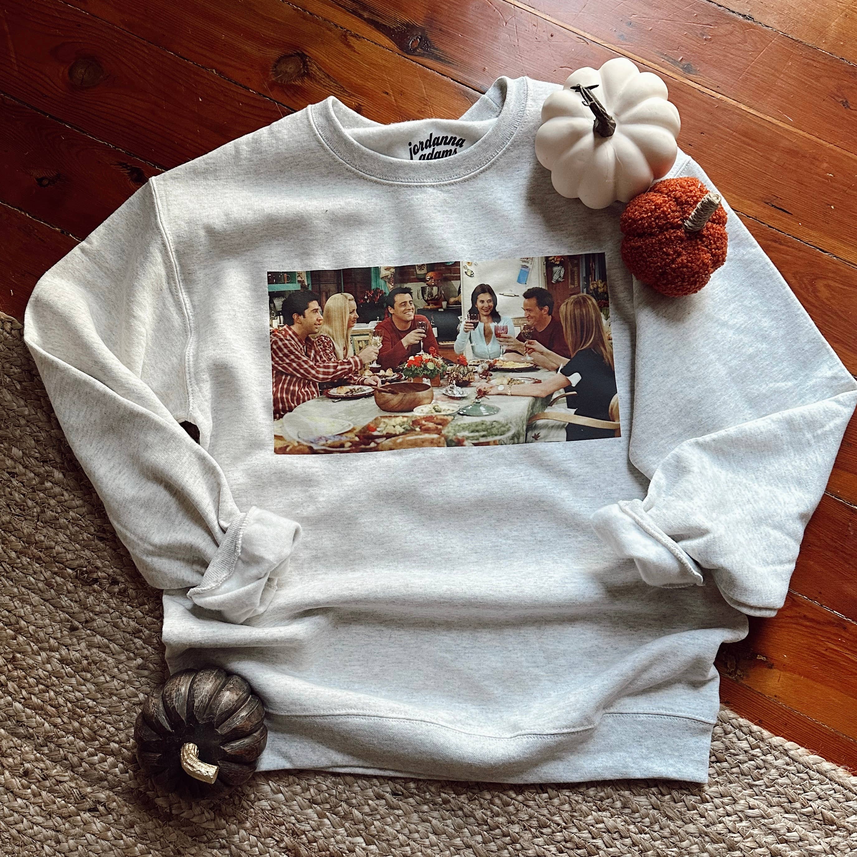 Jordanna Adams - Wholesale Graphic Sweatshirt - Women's - Friendsgiving Crew0