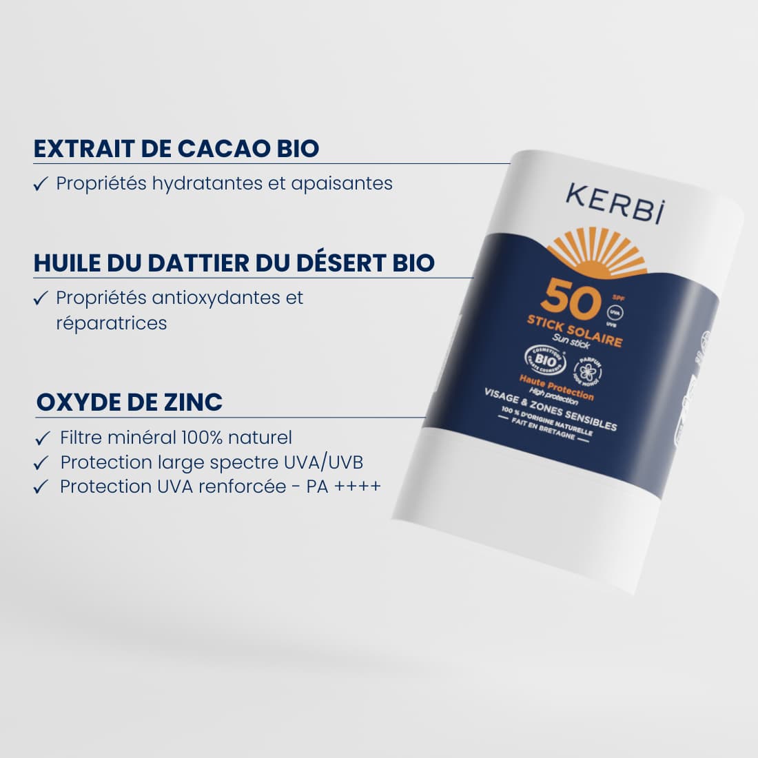 KERBI - Wholesale Sunscreen - SPF50 Sun Stick1