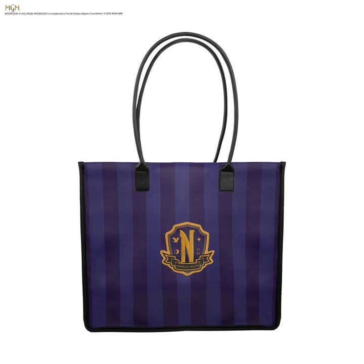 Sac de courses violet de l'Académie Nevermore pour la vente par Wizard Alliance