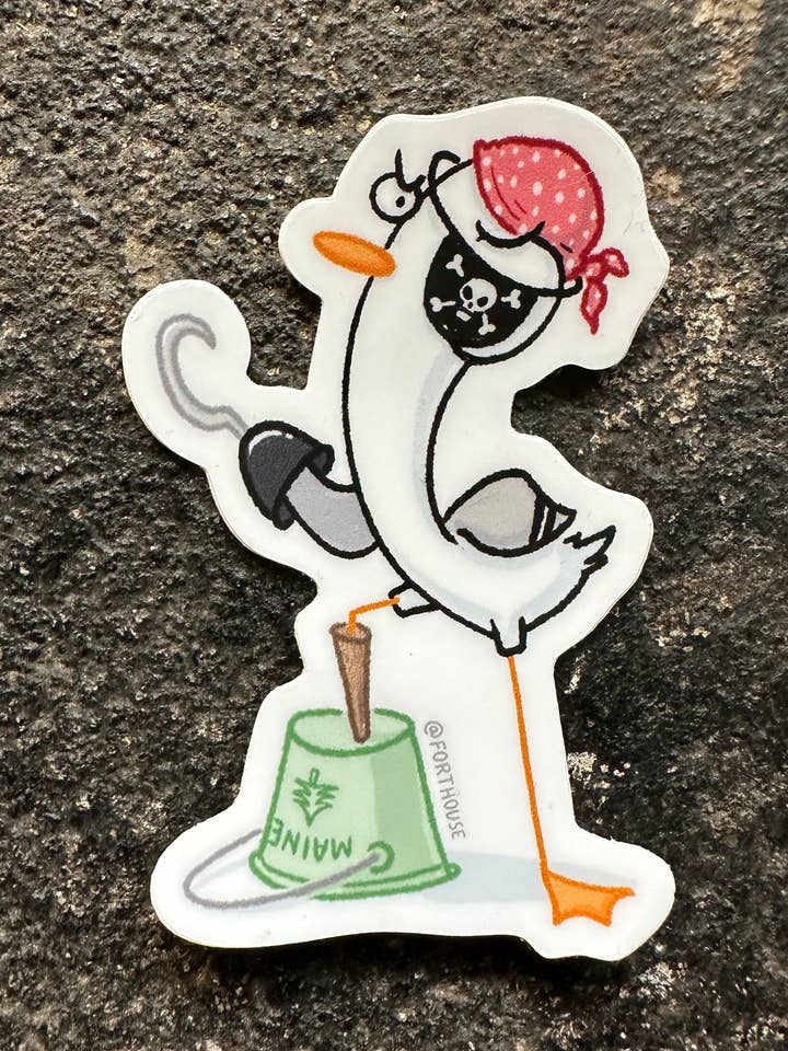 Adesivo Seagull Pirate per la vendita all'ingrosso da parte di FortHouse Studios