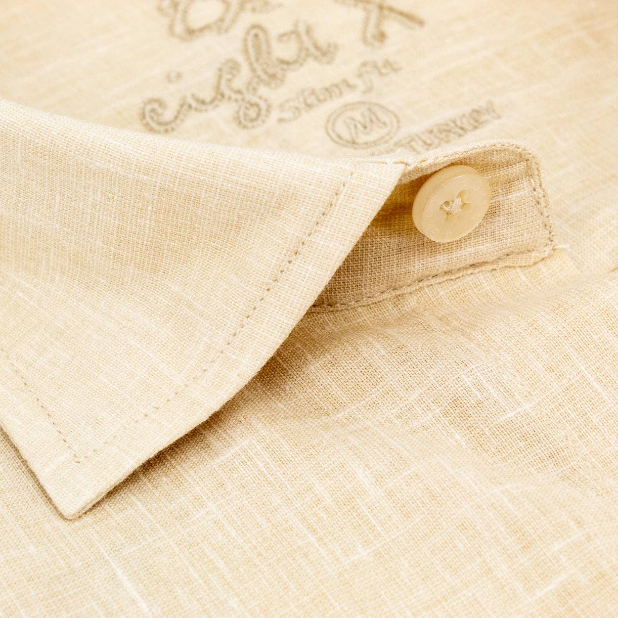 Looks Like Linen Button Down Shirt - Beige for wholesale on Faire8