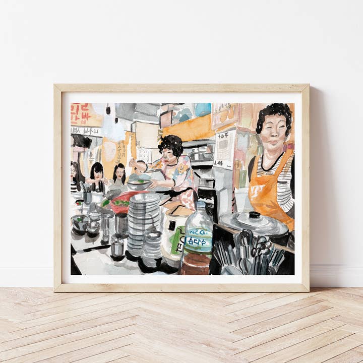 Comida de rua coreana II, Arte coreana por atacado de Medjool Studio Art Print Shop