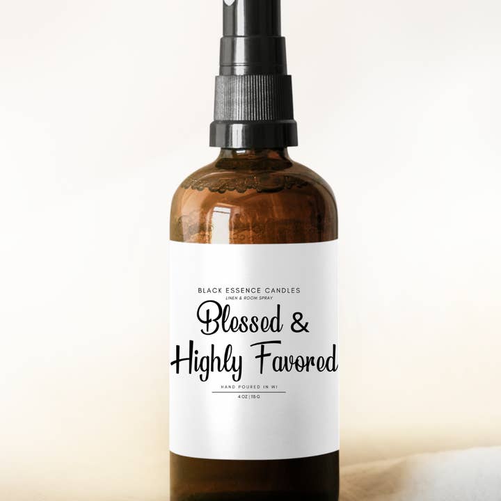 Black Essence Candles - Wholesale Room & Linen Spray - Blessed & Highly Favored