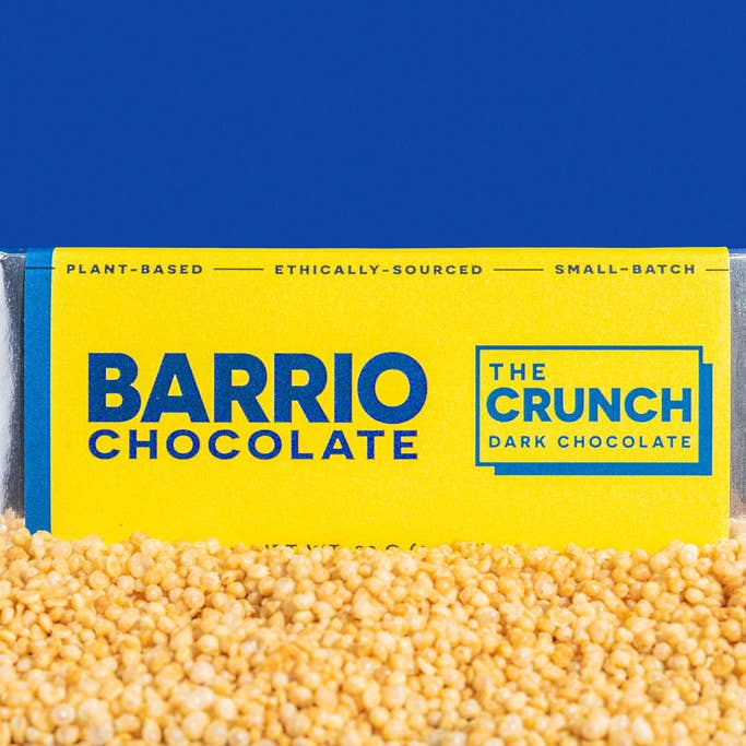 THE CRUNCH Dark Chocolate for wholesale by Barrio Chocolate