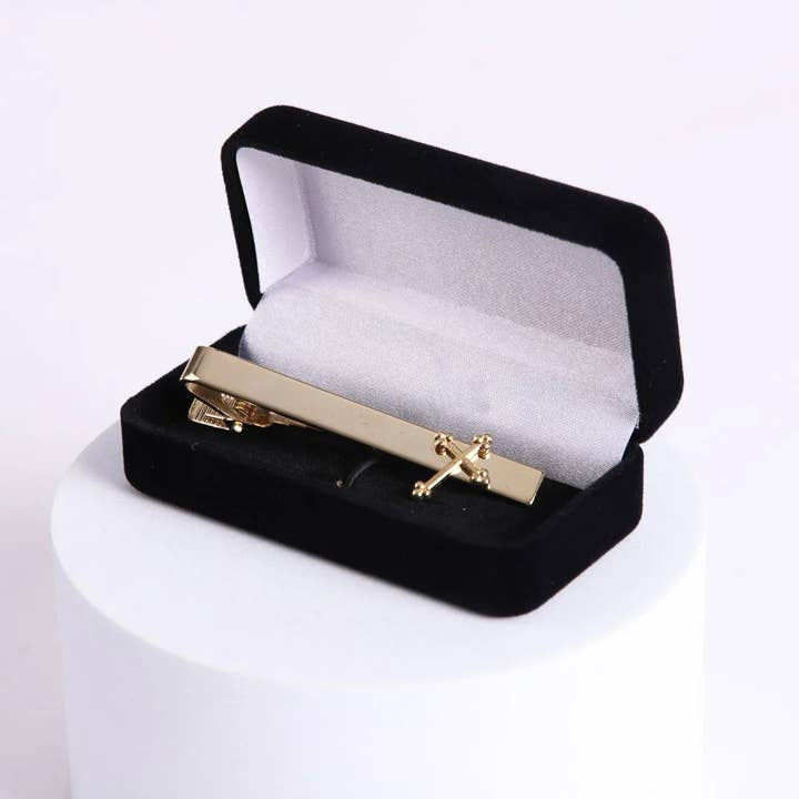 Barre de cravate - Croix - Or pour la vente par Swanson Christian Products