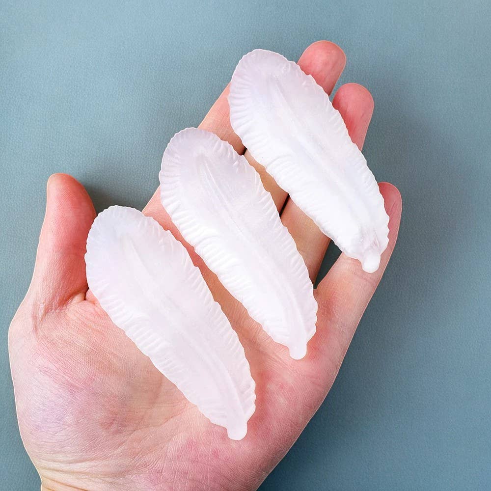 Crystolver (We Cover All Import Fees) - Vendita all'ingrosso Pietra/cristallo spirituale - Cristallo di Selenite Naturale a Forma di Piuma2