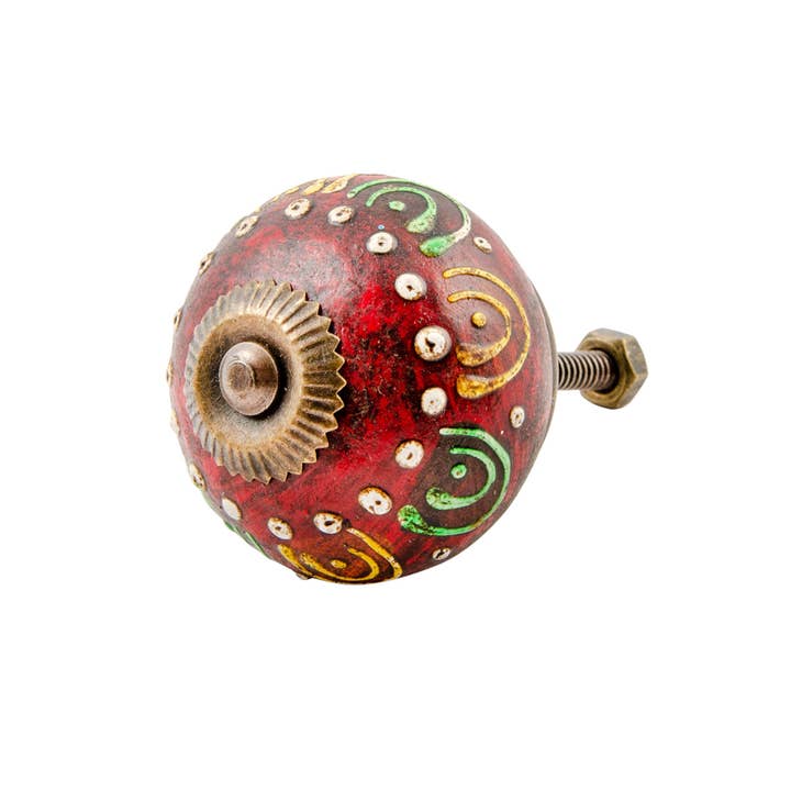 Namaste - Wholesale Knob/Pull - Ceramic Hand Painted Antique Finish Door Knob