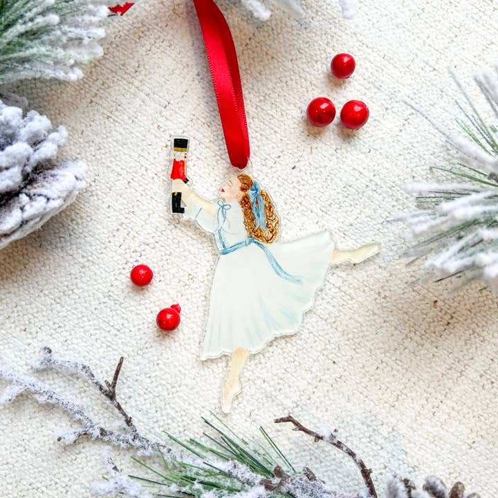 Oh So Chic Designs - Wholesale Ornament - Clara from the Nutcracker Watercolor Ornament1
