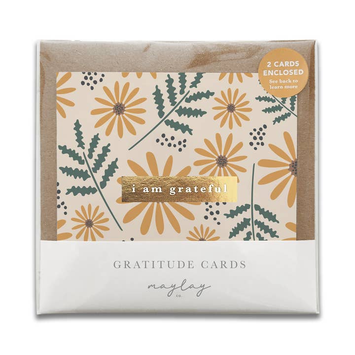 Ciao Daisy Florals "Sono Grato" Biglietto di Auguri di Gratitudine per la vendita all'ingrosso da parte di Maylay Co.