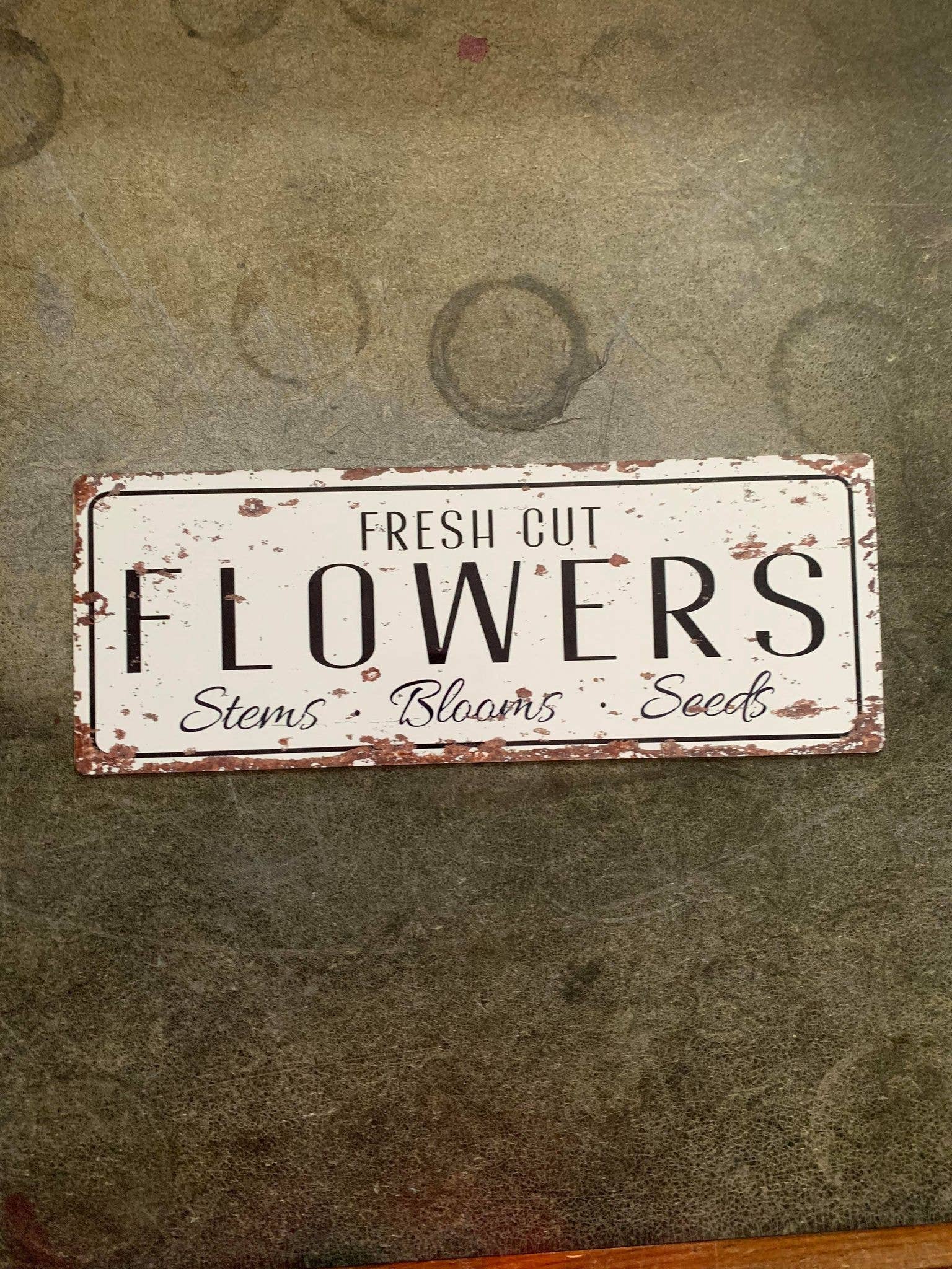 The British Metal Signs Company - Vendita all'ingrosso Cartelli - Insegna Vintage in Metallo con Scritta 'Fresh Cut Flowers' per Cucina1