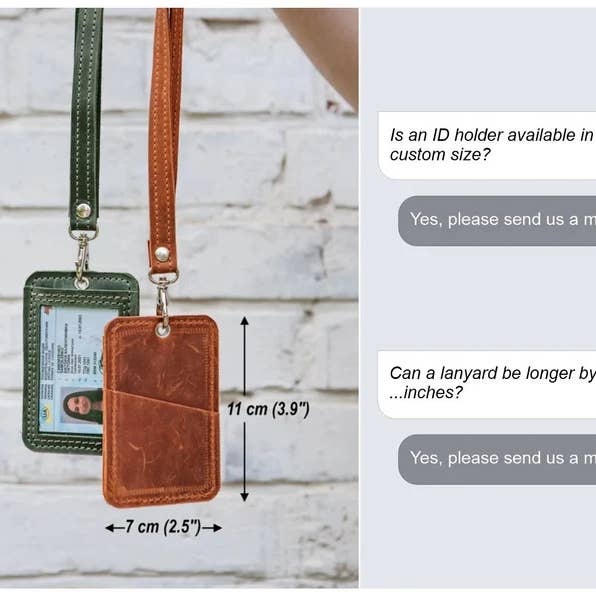 Pikore - Wholesale Card Holder - Unisex - Leather ID Card Holder with Lanyard1