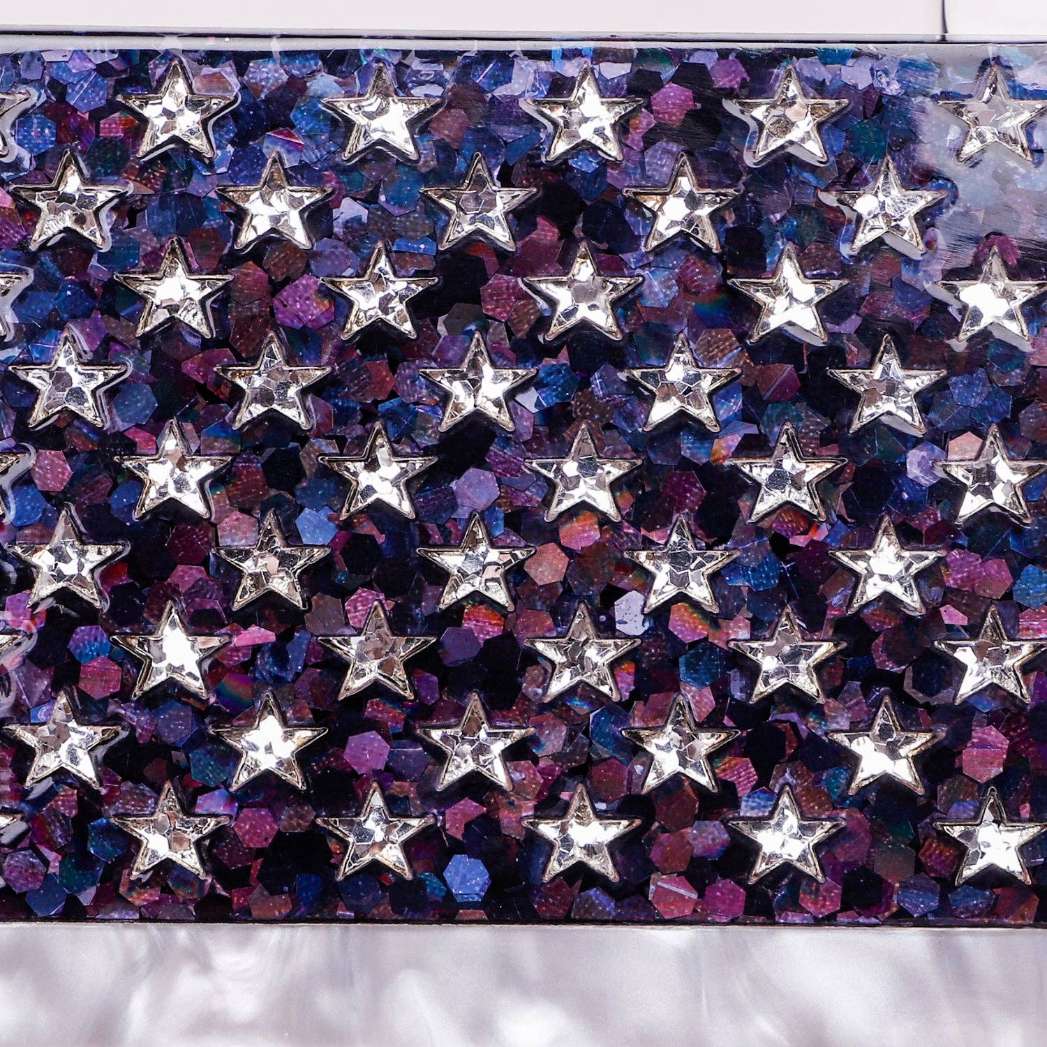 Amerikansk Flag Glitrende amerikansk flag perlehvid clutch taske for engroshandel på Faire10