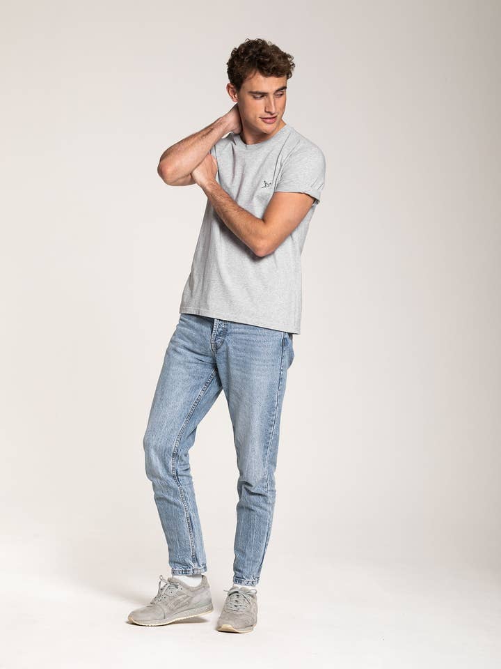 T-shirt a maniche corte da uomo ORILABO Flying Head - Grey per la vendita all'ingrosso da parte di ORILABO Project