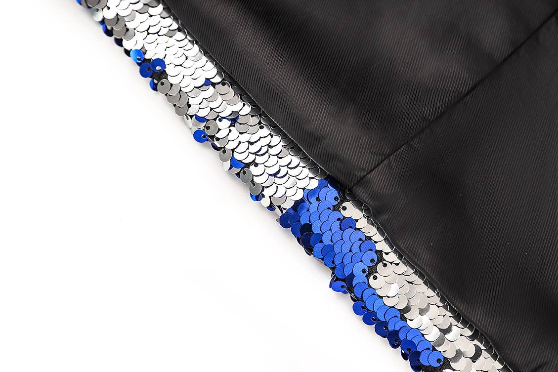 SET097 "Nightclub Sparkle: Sequined Blue & White Suit" for wholesale on Faire8