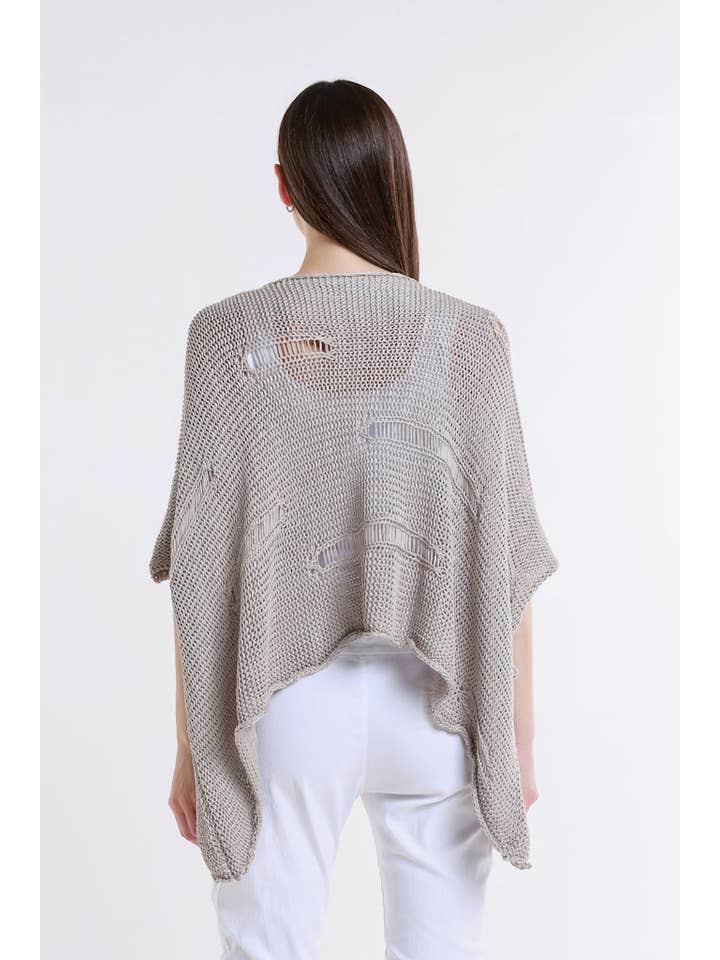 TINA Stephens Italy/Tees By Tina – Top de malha - Mulher por atacado – Camisola de malha com barra aberta Jean Elbow Slv (BQ909)11