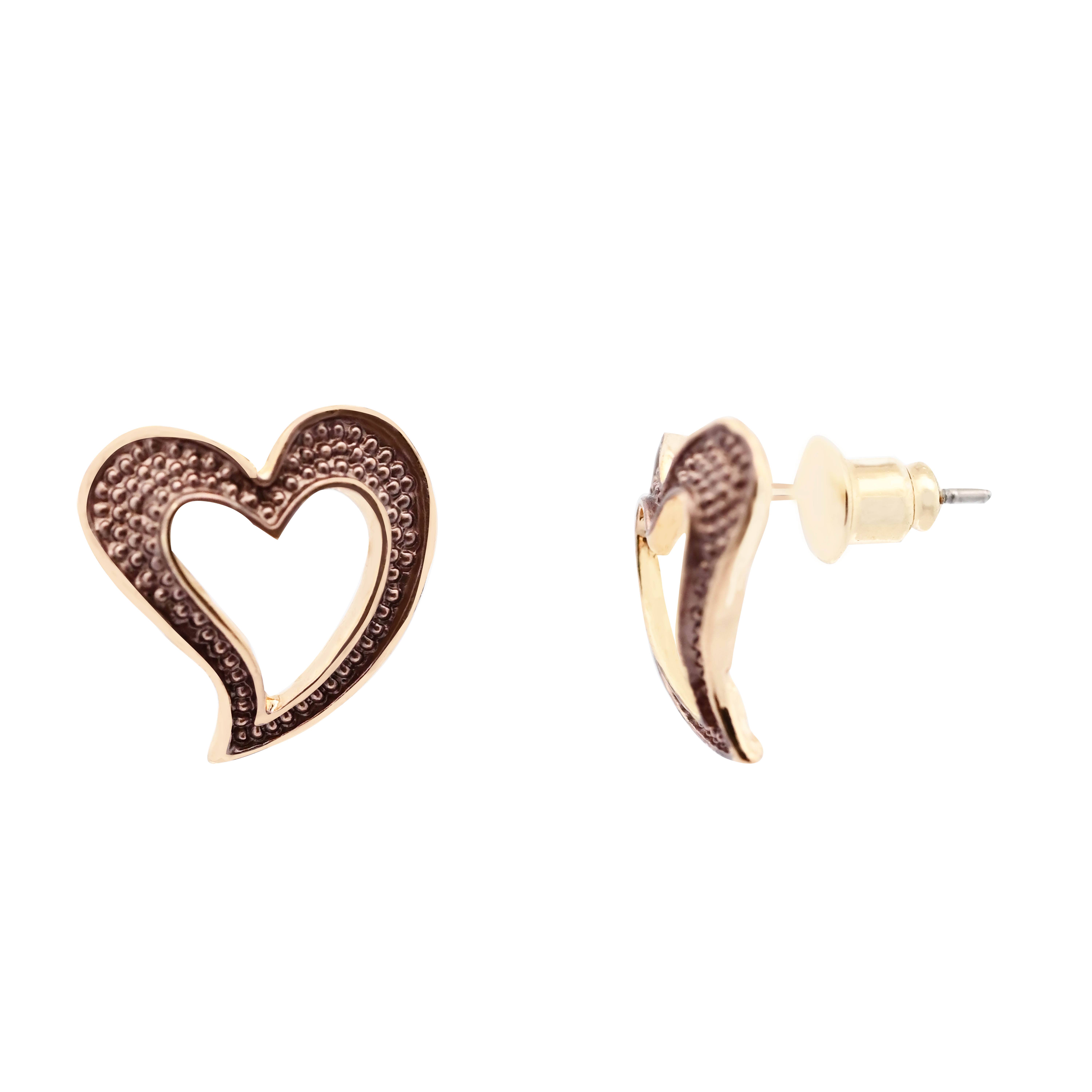 AMORINO SRL - Wholesale Stud/Post Earrings - ENAMELED HEART EARRINGS - SW2424A1545