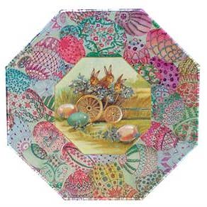 P192- Osterhasen Decoupage Teller für den Großhandel von Marye-Kelley