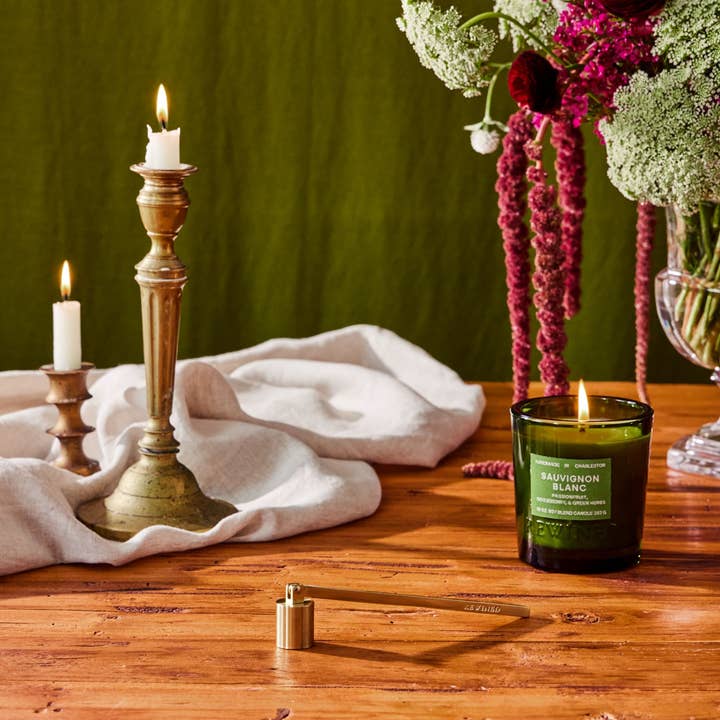 Rewined - Wholesale Candle snuffer - Brushed Gold Engraved Candle Snuffer