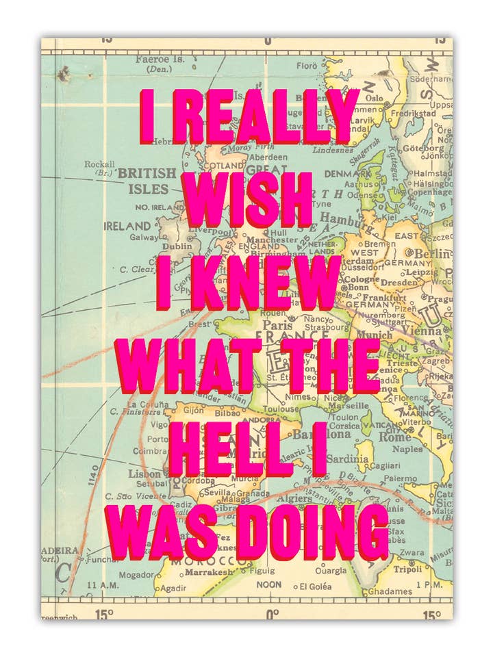 Funny Gift - I Wish I Knew A5 Notebook By Real Hackney Dave for wholesale by Brainbox Candy