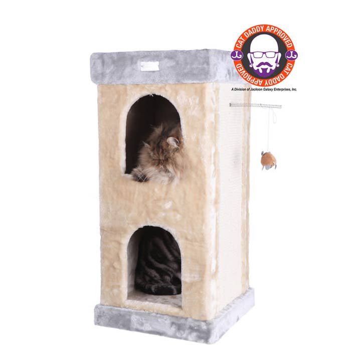 Armarkat Real Wood Double Condo Cat House With Carpet for wholesale by Armarkat