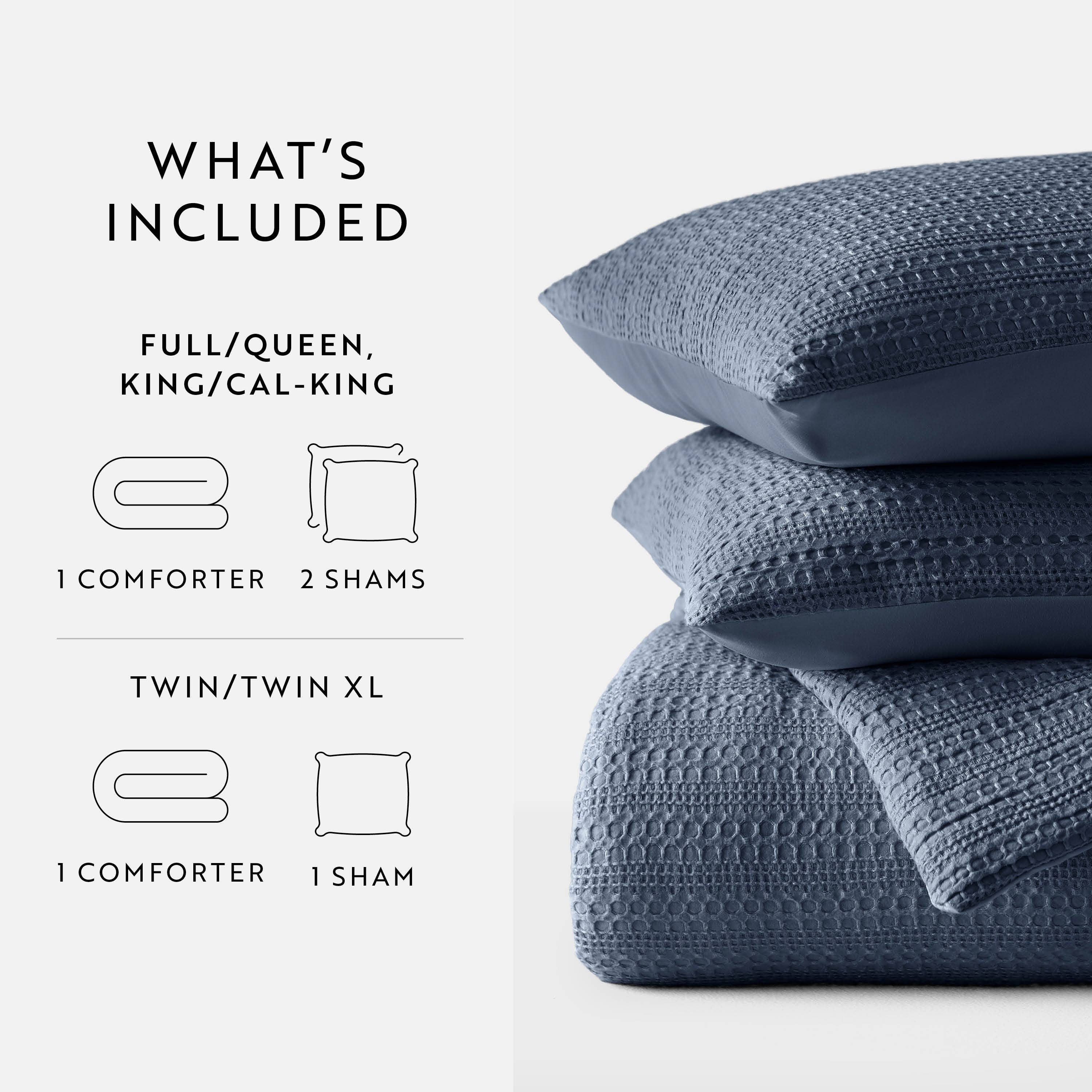 ienjoy Home - Wholesale Bedding Set - Waffle Textured 3 Piece Down Alternative Comforter Set11