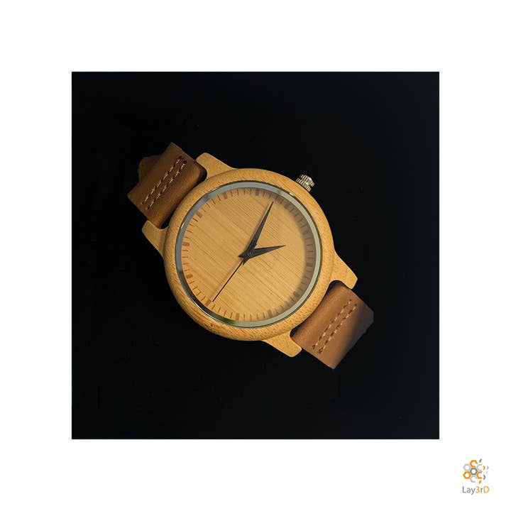 Lay3rD - Wholesale Wrist Watch - Men's - Lay3rD Lasercut - Houten Horloge - Bamboo - Heren